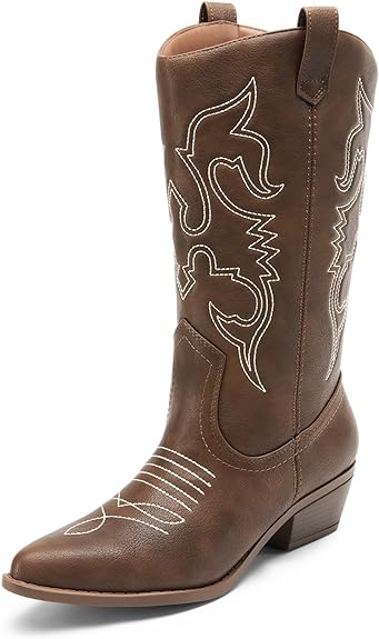 Bottes santiag femme marron01