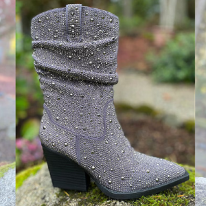 Santiag strass femme à talon