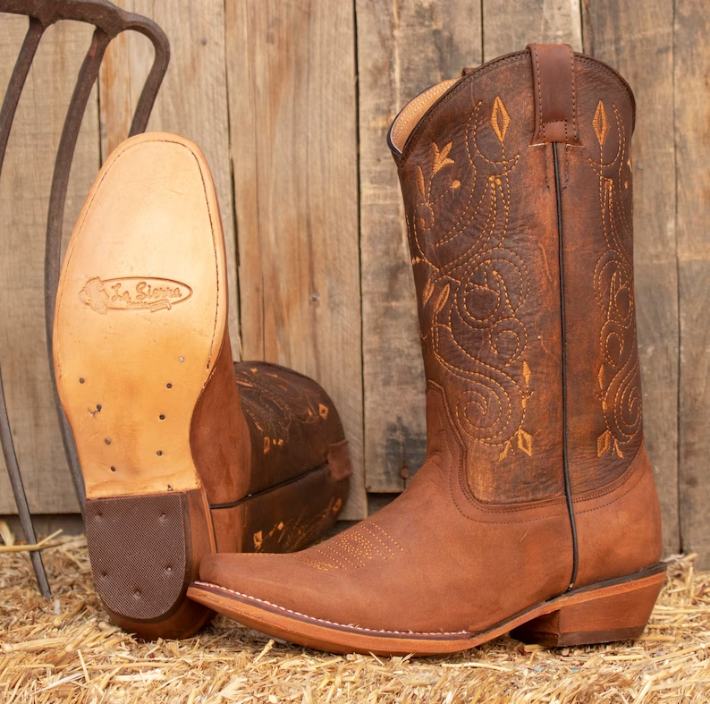 Santiag femme daim marron – Image 4