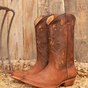 Santiag femme daim marron