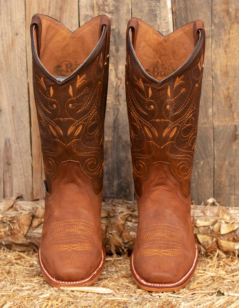 Santiag femme daim marron – Image 2