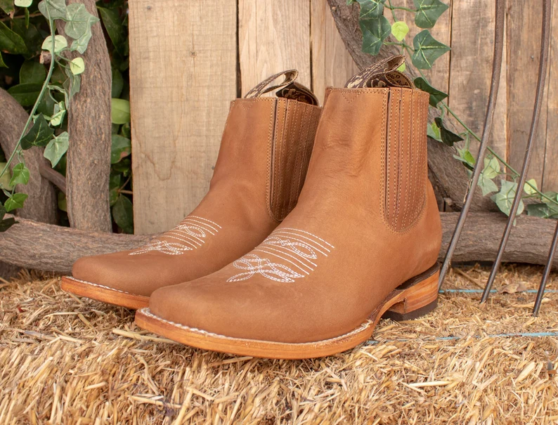 Santiag chaussure beige