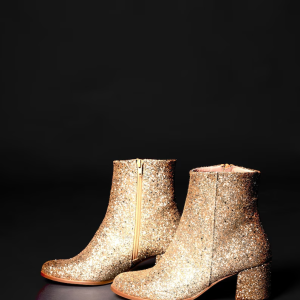 Santiag femme doré à paillettes