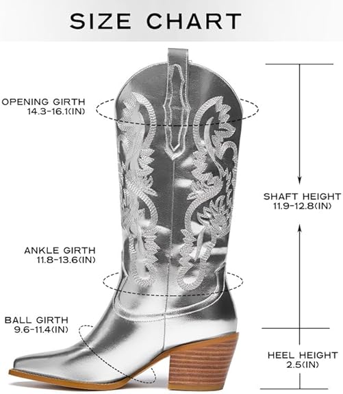 Santiag femme argent – Image 4