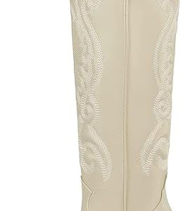 Bottes santiag femme beige