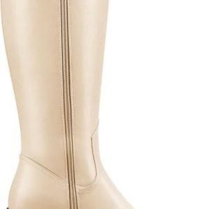 Bottes beige style santiag