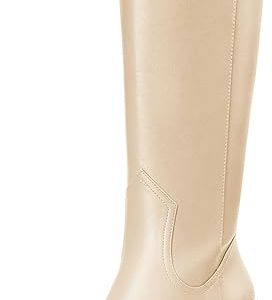 Bottes beige style santiag