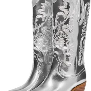 Santiag femme argent