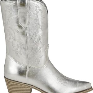 Bottes santiags argenté femme