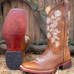 Bottines santiags beige