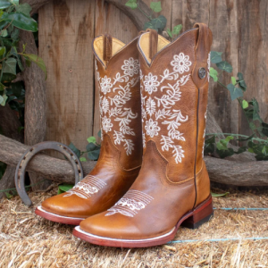 Bottines santiags beige