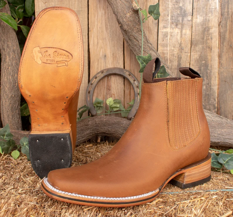 Santiag chaussure beige cowboy – Image 2