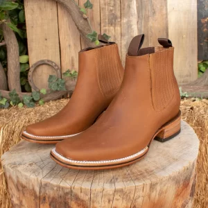 Santiag chaussure beige cowboy01