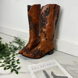 Santiag marron femme