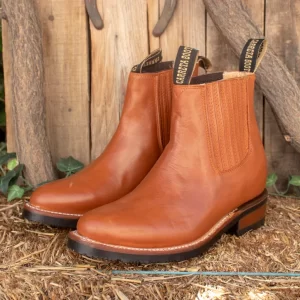 Santiag chaussure beige western