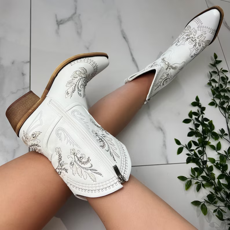 Santiag blanche de luxe01