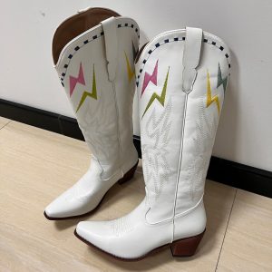 Botte blanche santiag